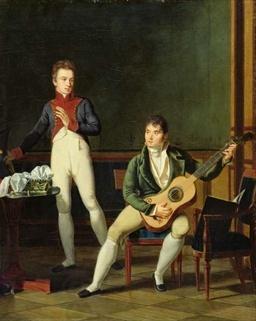 French school Musician and his family
